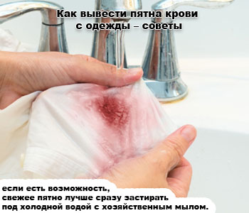 Как вывести пятна крови с одежды – советы