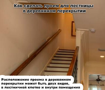 Как сделать проем для лестницы в деревянном перекрытии