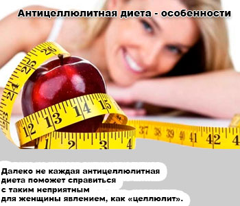 Антицеллюлитная диета - особенности