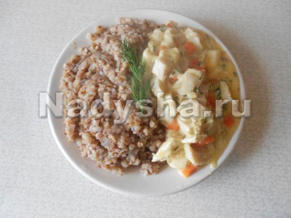 Куриная подлива с сыром и карри